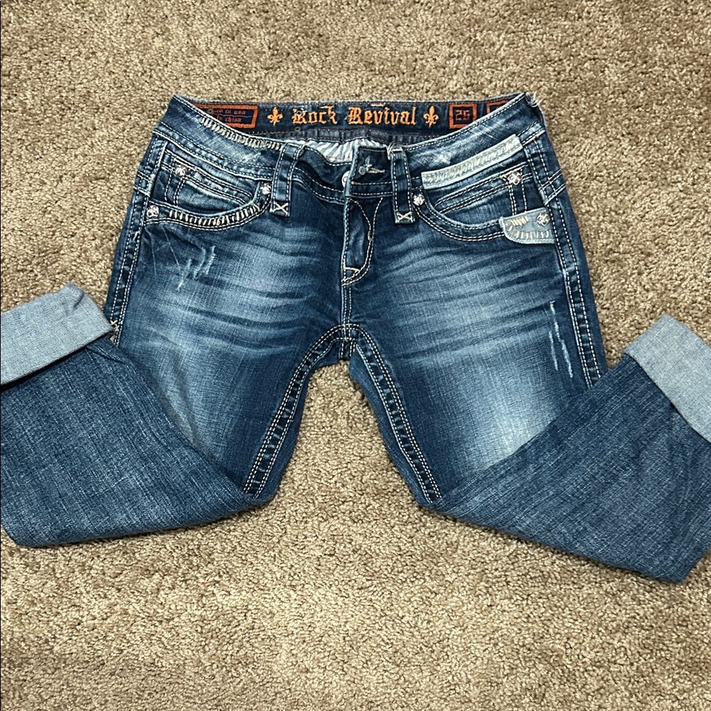Rock Revival Faded Indigo Boyfriend Jeans